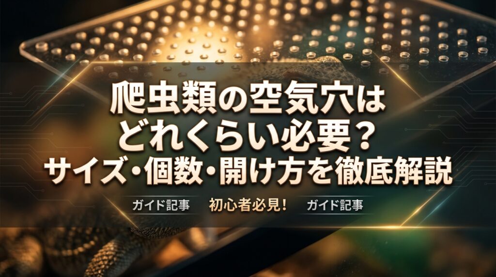 爬虫類の空気穴はどれくらい必要？サイズ・個数・開け方を徹底解説
