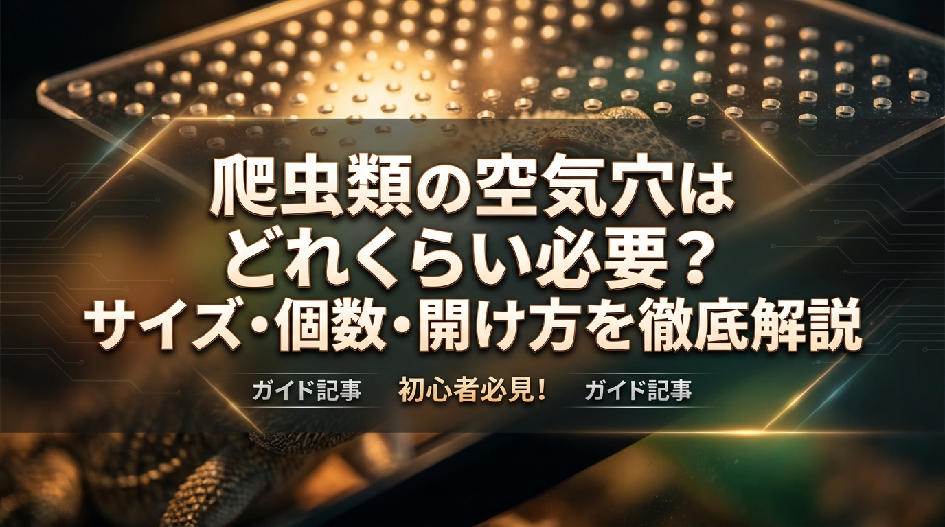 爬虫類の空気穴はどれくらい必要？サイズ・個数・開け方を徹底解説