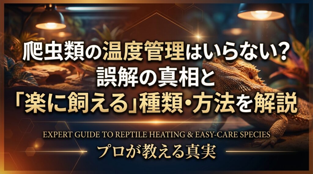 爬虫類の温度管理はいらない？誤解の真相と「楽に飼える」種類・方法を解説