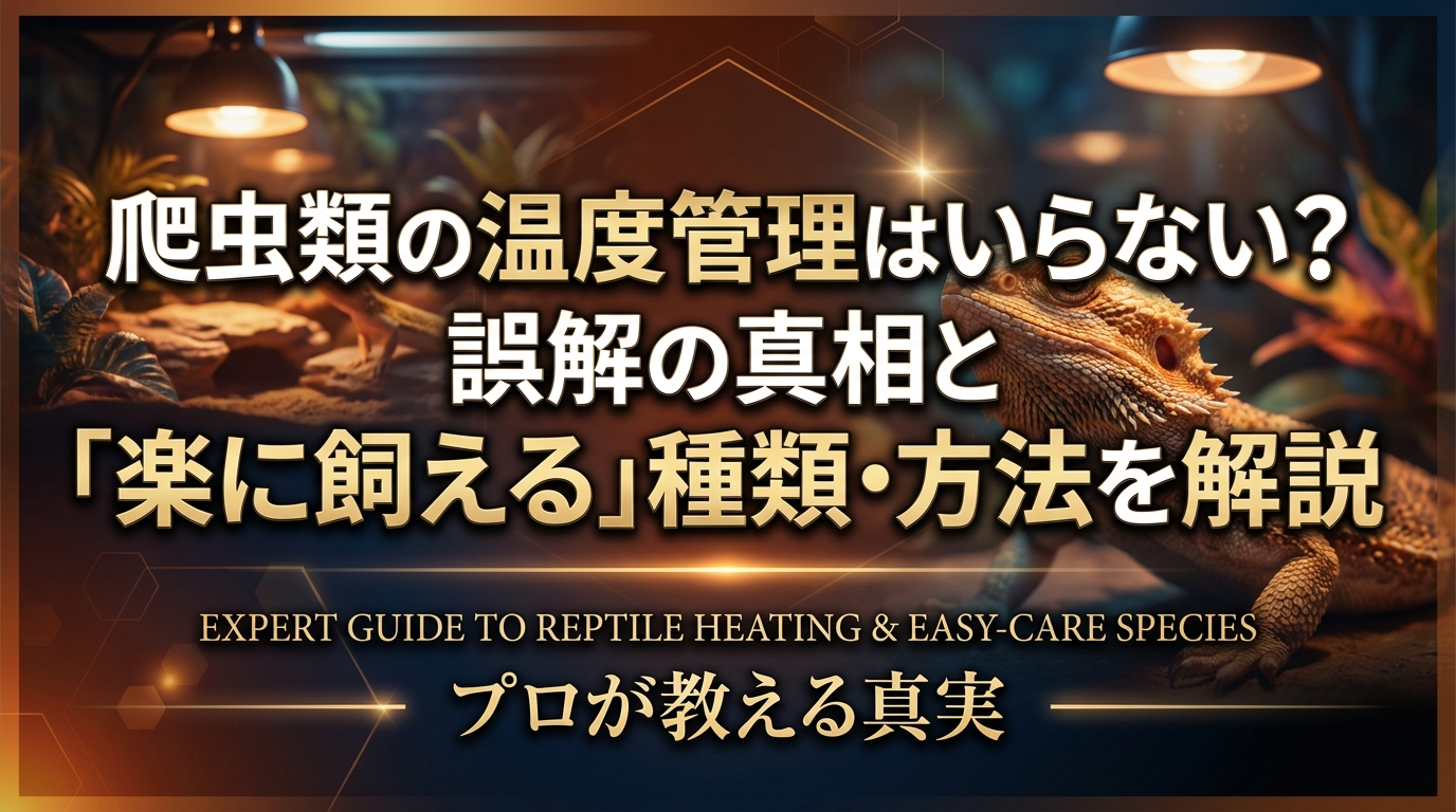爬虫類の温度管理はいらない？誤解の真相と「楽に飼える」種類・方法を解説