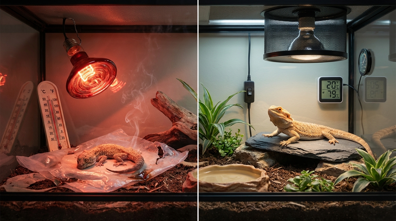 爬虫類ヒーターの使い方でよくある失敗と対策