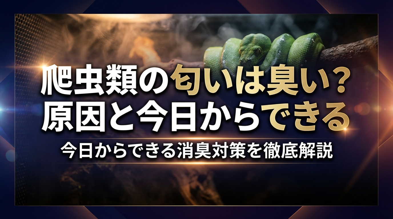 爬虫類の匂いは臭い？原因と今日からできる消臭対策を徹底解説