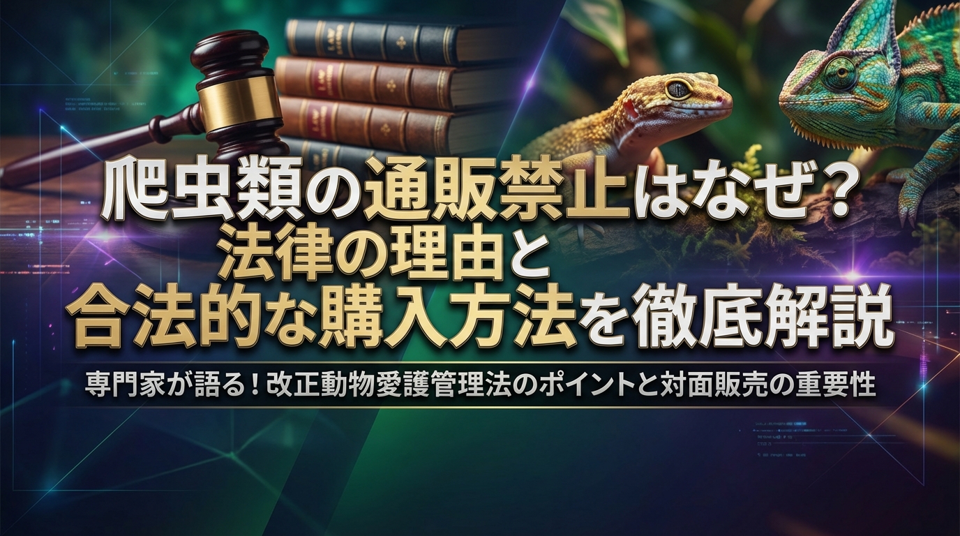 爬虫類の通販禁止はなぜ？法律の理由と合法的な購入方法を徹底解説