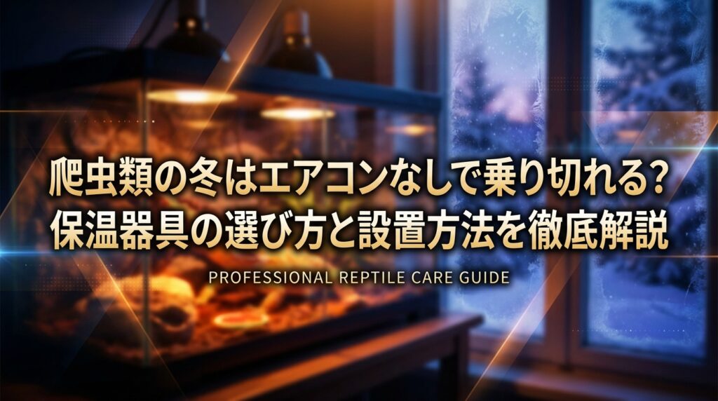 爬虫類の冬はエアコンなしで乗り切れる？保温器具の選び方と設置方法を徹底解説