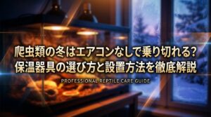 爬虫類の冬はエアコンなしで乗り切れる？保温器具の選び方と設置方法を徹底解説