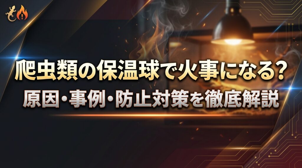 爬虫類の保温球で火事になる？原因・事例・防止対策を徹底解説