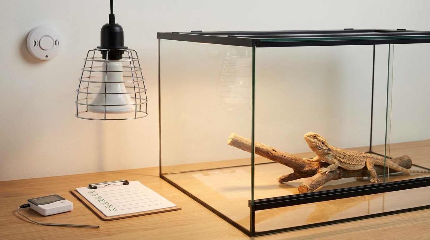 爬虫類の保温球による火事を防ぐ対策10選【チェックリスト付き】