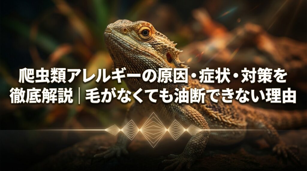 爬虫類アレルギーの原因・症状・対策を徹底解説｜毛がなくても油断できない理由