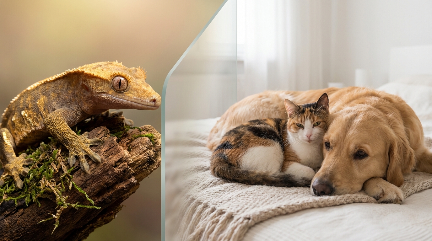 爬虫類アレルギーと犬猫アレルギーの違い