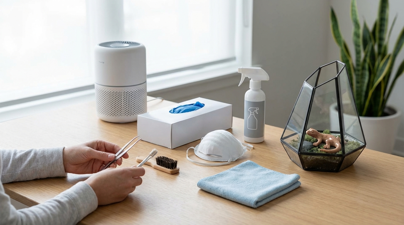 爬虫類アレルギー対策に役立つグッズの選び方