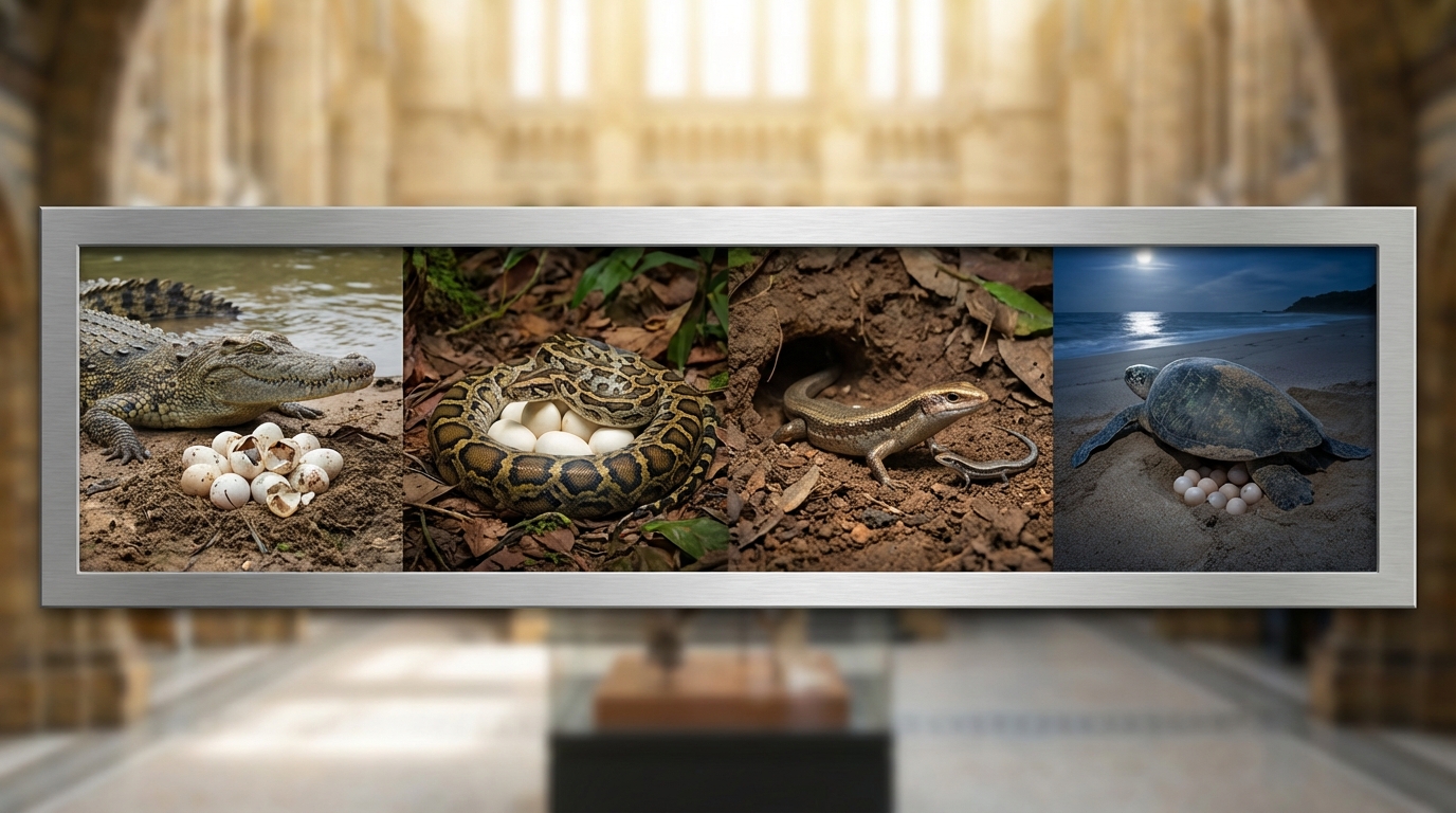 爬虫類の子育て比較表｜ワニ・ヘビ・トカゲ・カメの違い