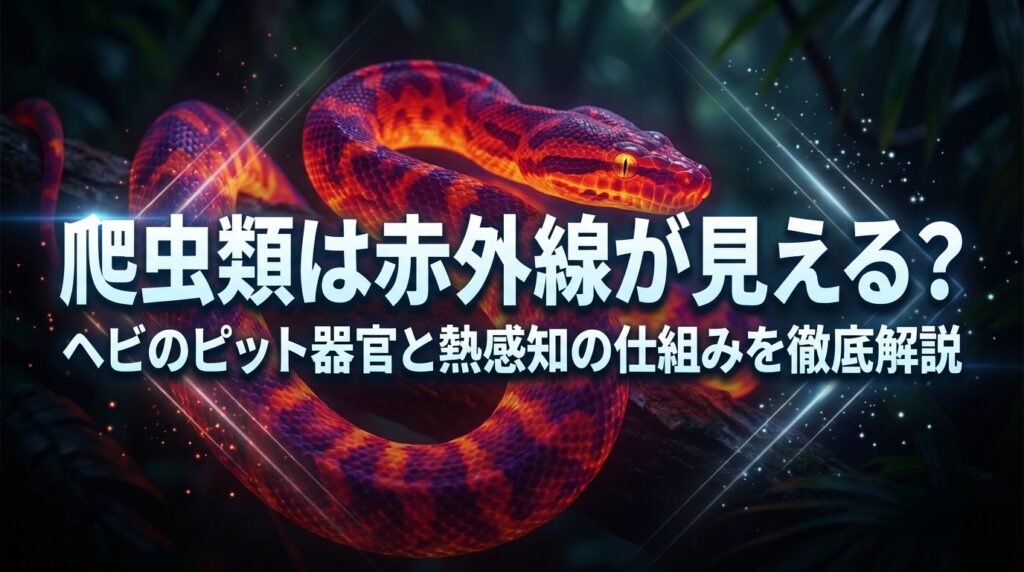 爬虫類は赤外線が見える？ヘビのピット器官と熱感知の仕組みを徹底解説
