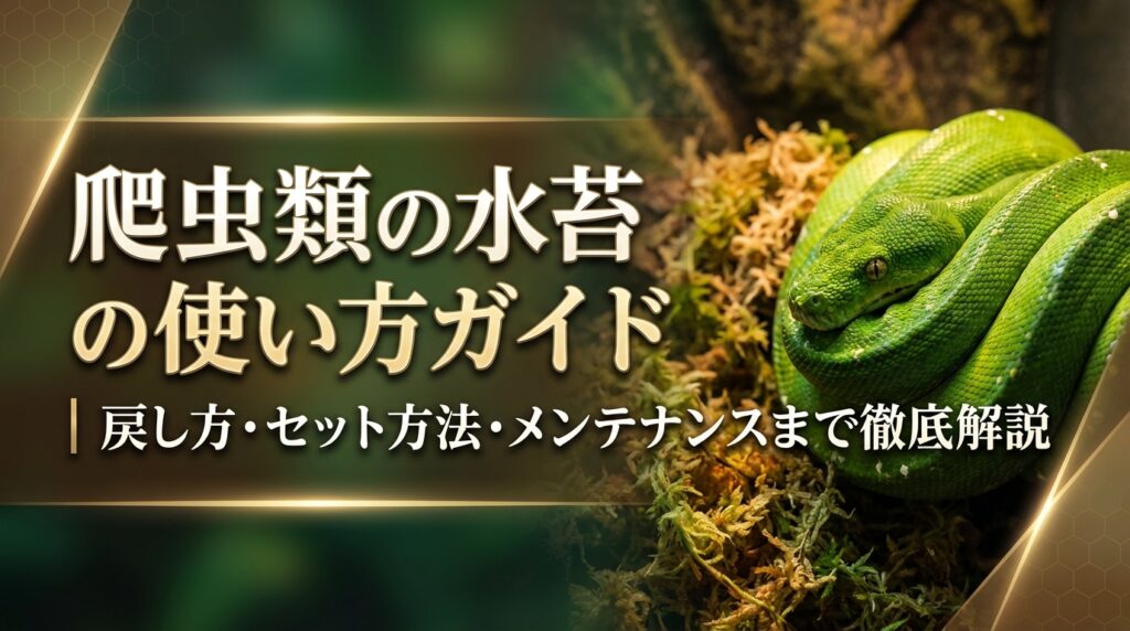 爬虫類の水苔の使い方ガイド｜戻し方・セット方法・メンテナンスまで徹底解説