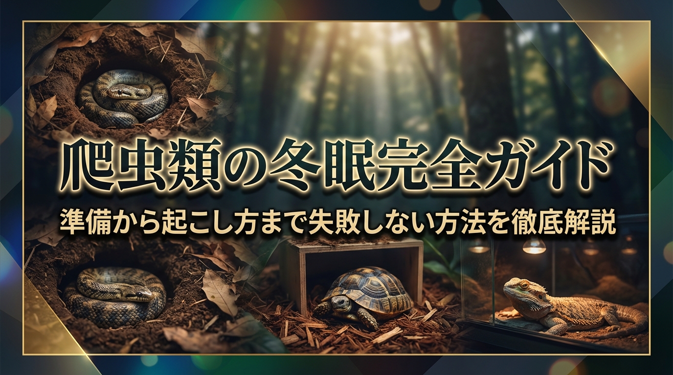 爬虫類の冬眠完全ガイド｜準備から起こし方まで失敗しない方法を徹底解説