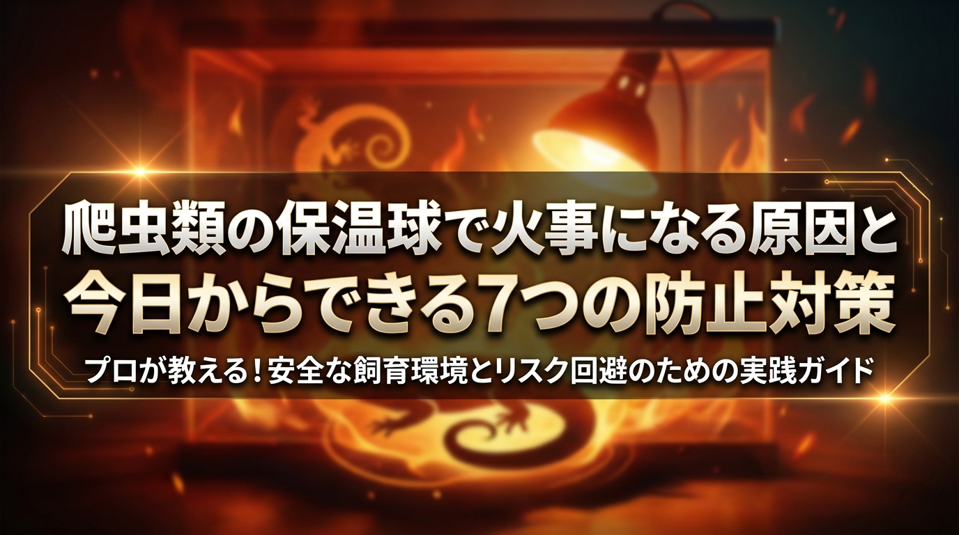 爬虫類の保温球で火事になる原因と今日からできる7つの防止対策