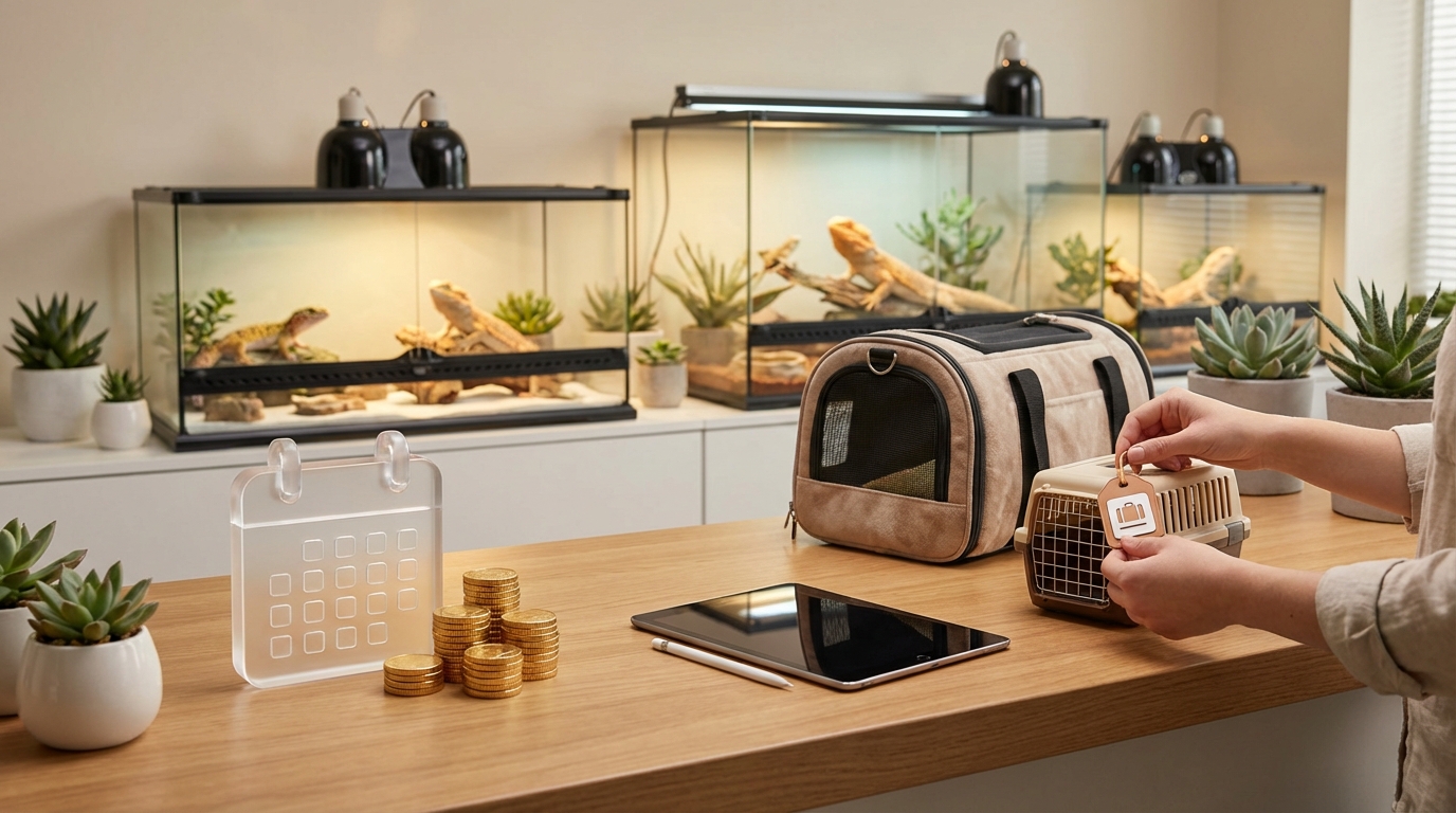 爬虫類ペットホテル利用の流れと料金発生タイミング