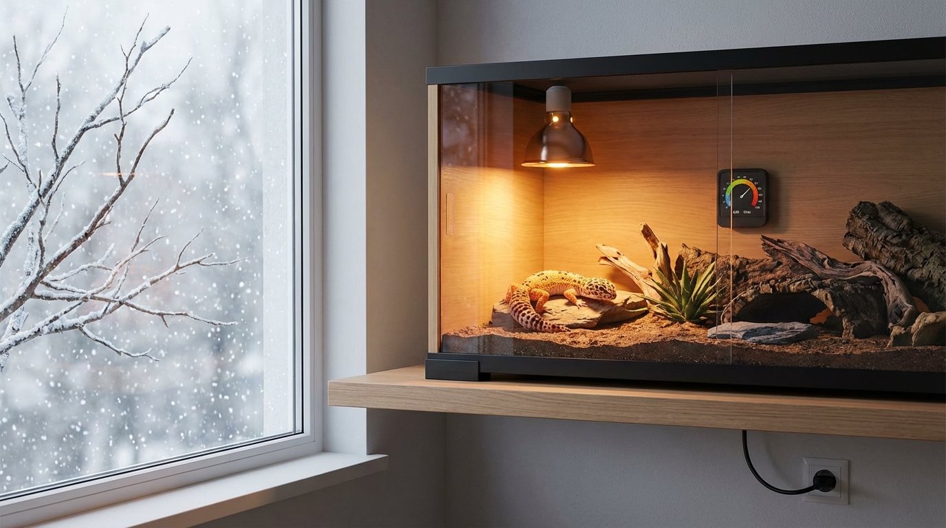 爬虫類の冬対策はいつから？保温を始めるタイミング