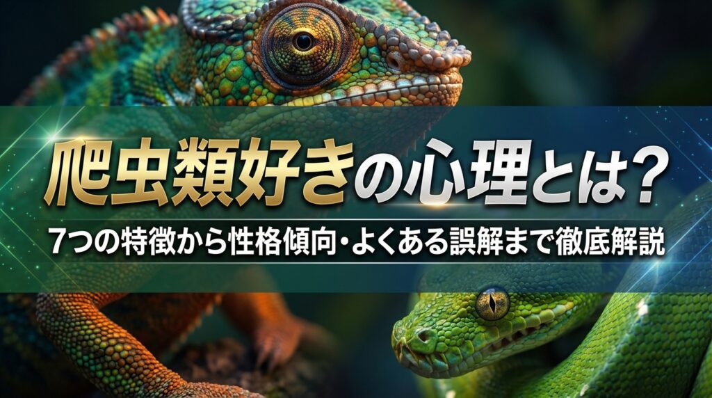 爬虫類好きの心理とは？7つの特徴から性格傾向・よくある誤解まで徹底解説