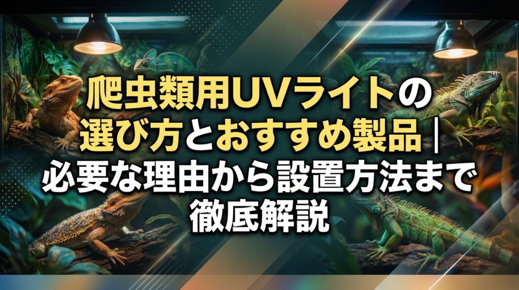 爬虫類用UVライトの選び方とおすすめ製品｜必要な理由から設置方法まで徹底解説