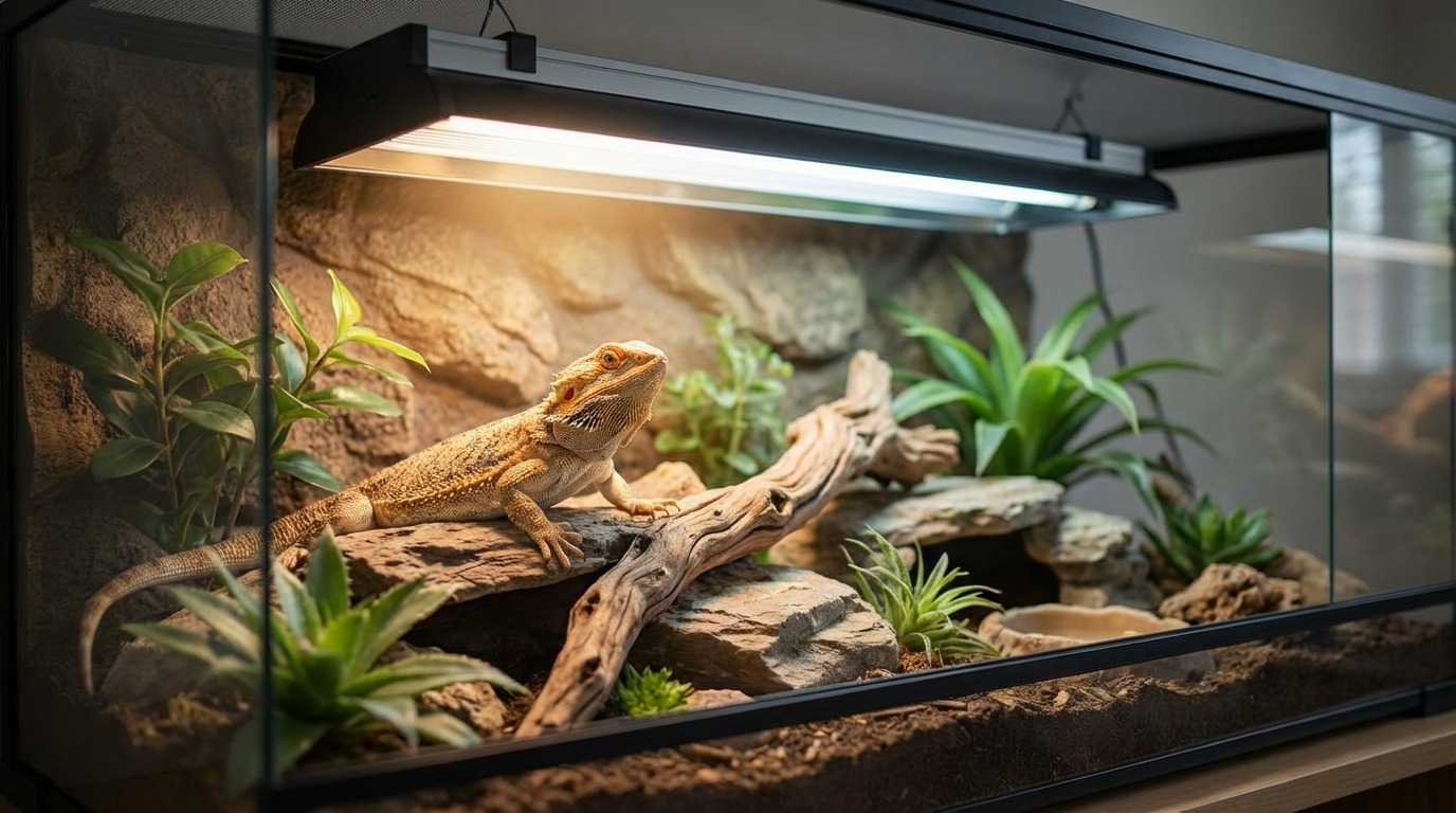 爬虫類用UVライトの正しい設置方法と使い方
