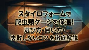 スタイロフォームで爬虫類ケージを保温！選び方・囲い方・失敗しないコツを徹底解説