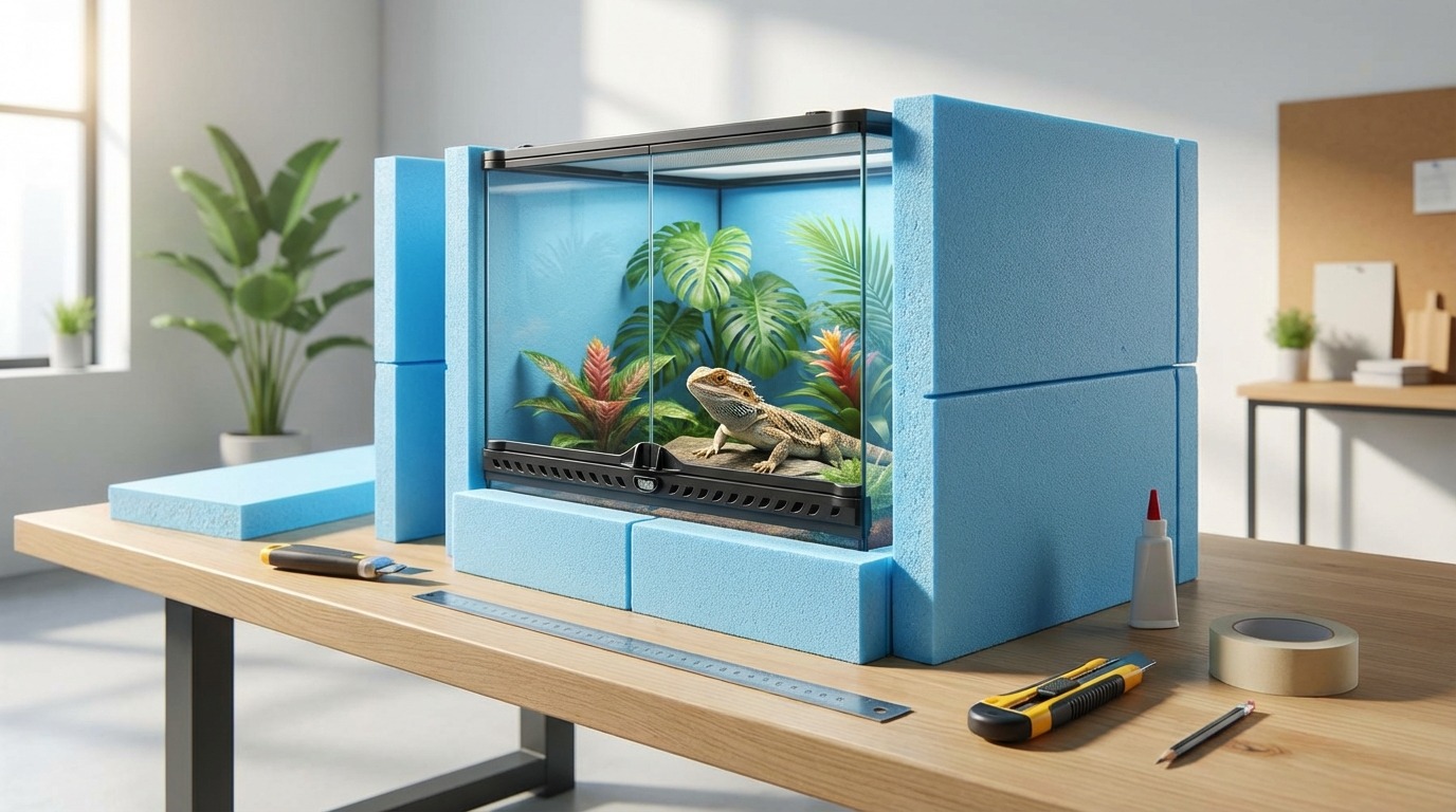 【実践】スタイロフォームで爬虫類ケージを囲う方法｜5ステップ