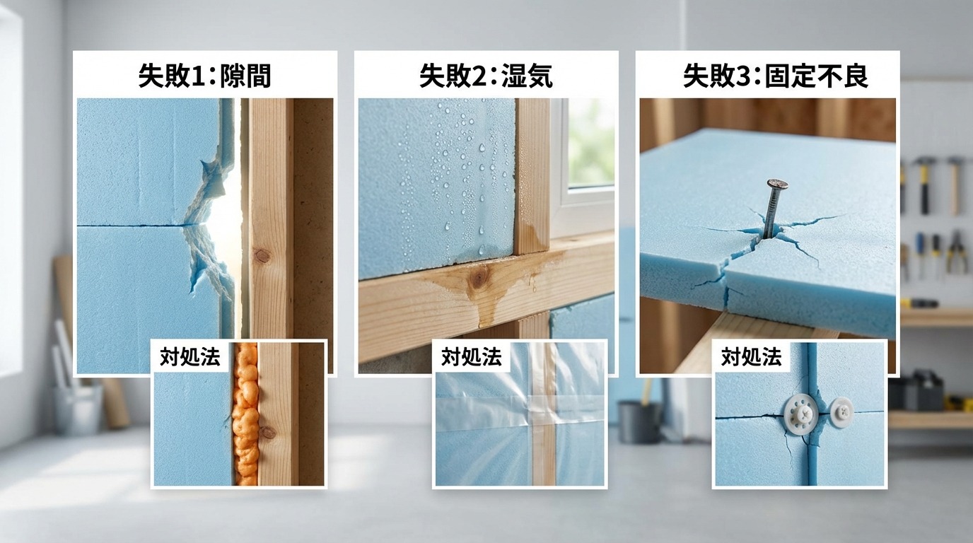 スタイロフォーム保温でよくある失敗3選と対処法