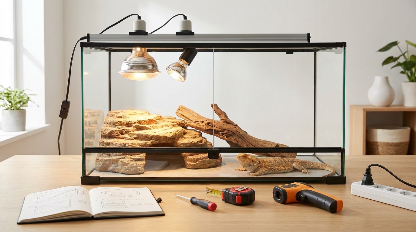 バスキングライトの正しい設置方法【5ステップ】