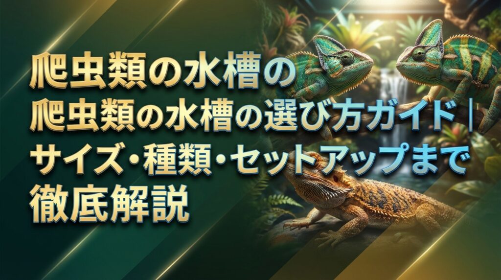 爬虫類の水槽の選び方ガイド｜サイズ・種類・セットアップまで徹底解説