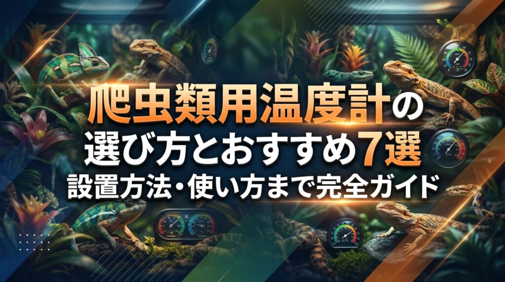 爬虫類用温度計の選び方とおすすめ7選｜設置方法・使い方まで完全ガイド