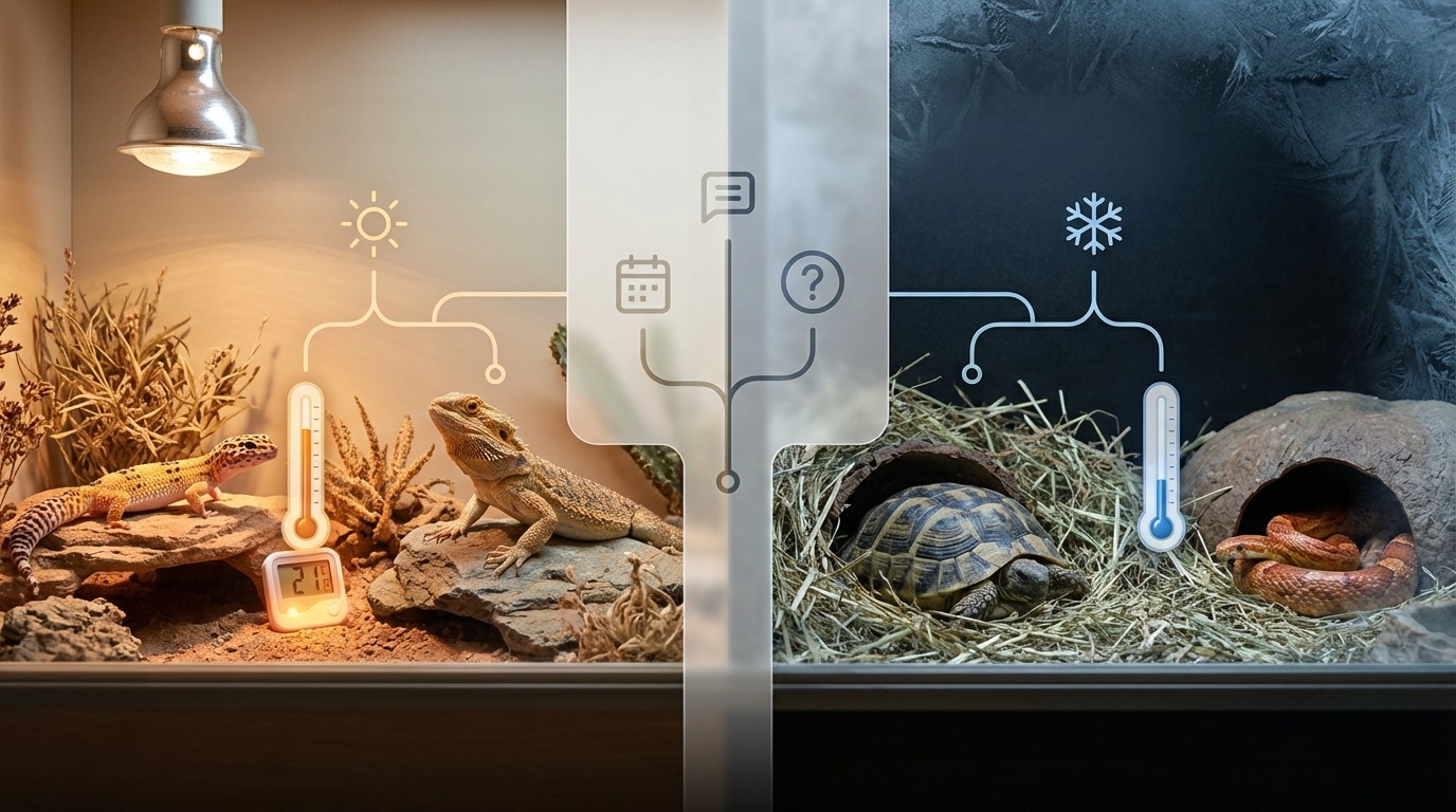 あなたの爬虫類に冬眠は必要？種類別診断チャート