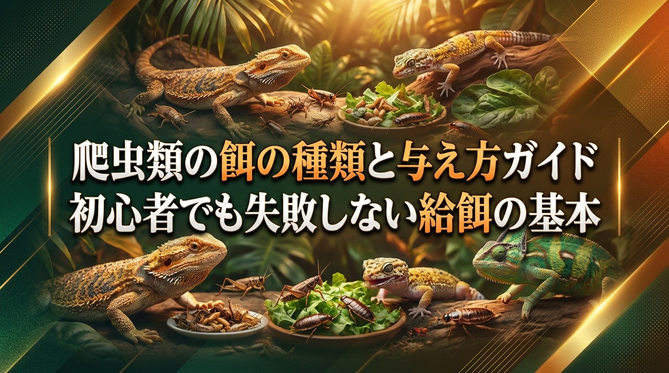 爬虫類の餌の種類と与え方ガイド|初心者でも失敗しない給餌の基本