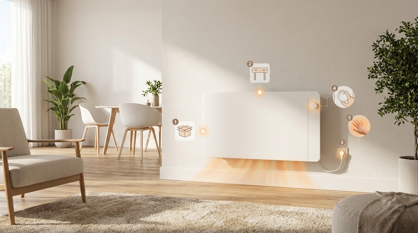 パネルヒーターの正しい設置方法と使い方【5ステップ】