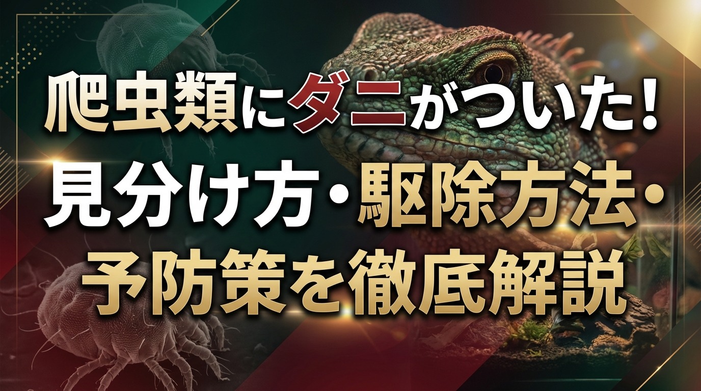 爬虫類にダニがついた！見分け方・駆除方法・予防策を徹底解説