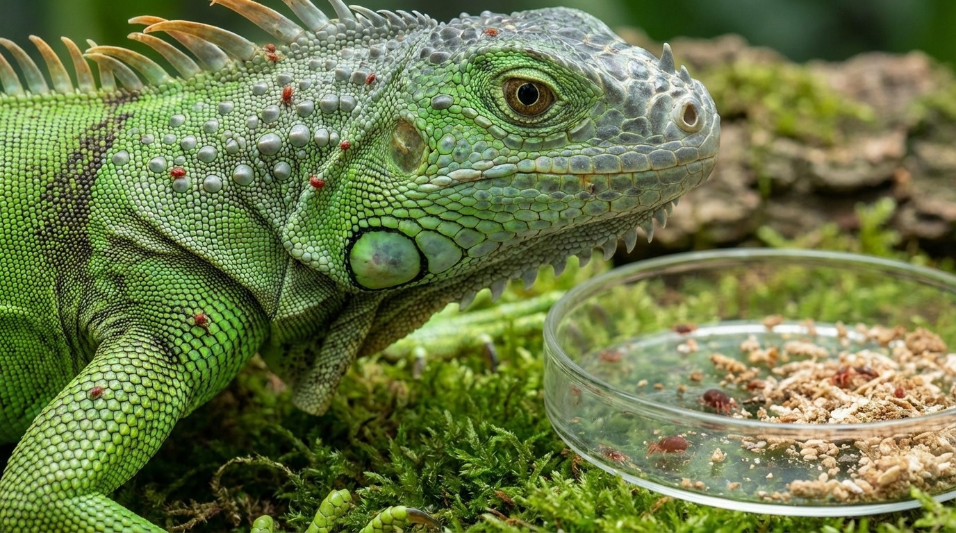 爬虫類にダニがつく原因と感染経路