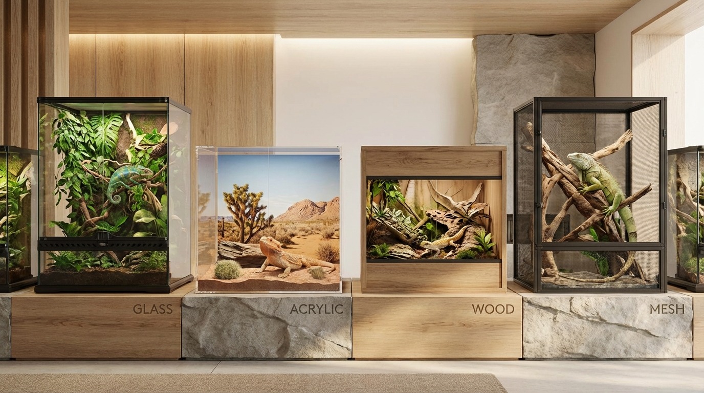 爬虫類飼育ケースの種類と素材別の特徴を徹底比較