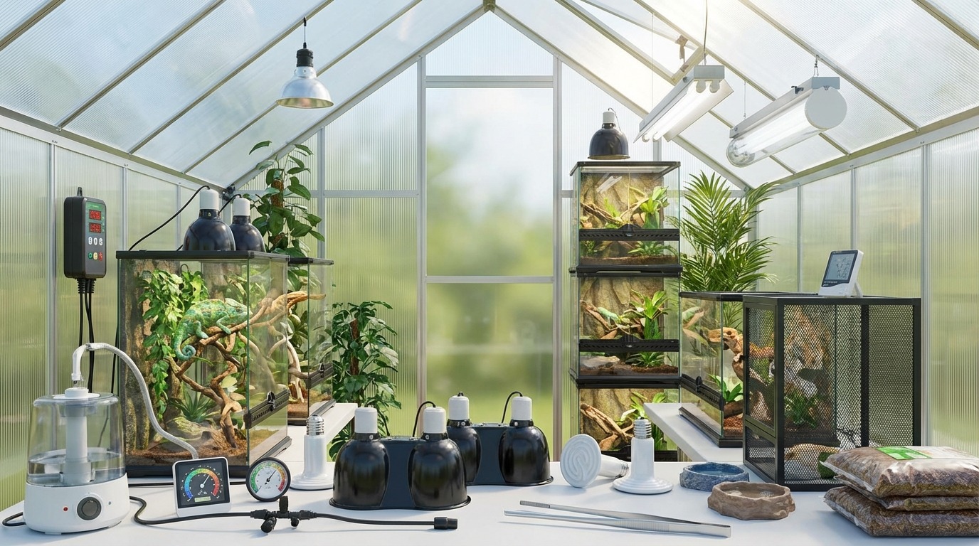 ビニール温室で爬虫類を飼うために必要な器具チェックリスト