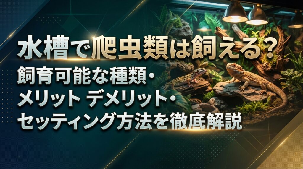 水槽で爬虫類は飼える？飼育可能な種類・メリットデメリット・セッティング方法を徹底解説