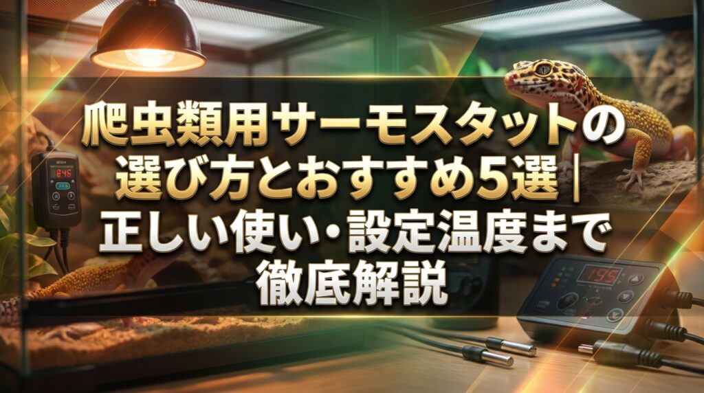 爬虫類用サーモスタットの選び方とおすすめ5選｜正しい使い方・設定温度まで徹底解説