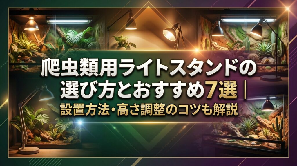 爬虫類用ライトスタンドの選び方とおすすめ7選｜設置方法・高さ調整のコツも解説