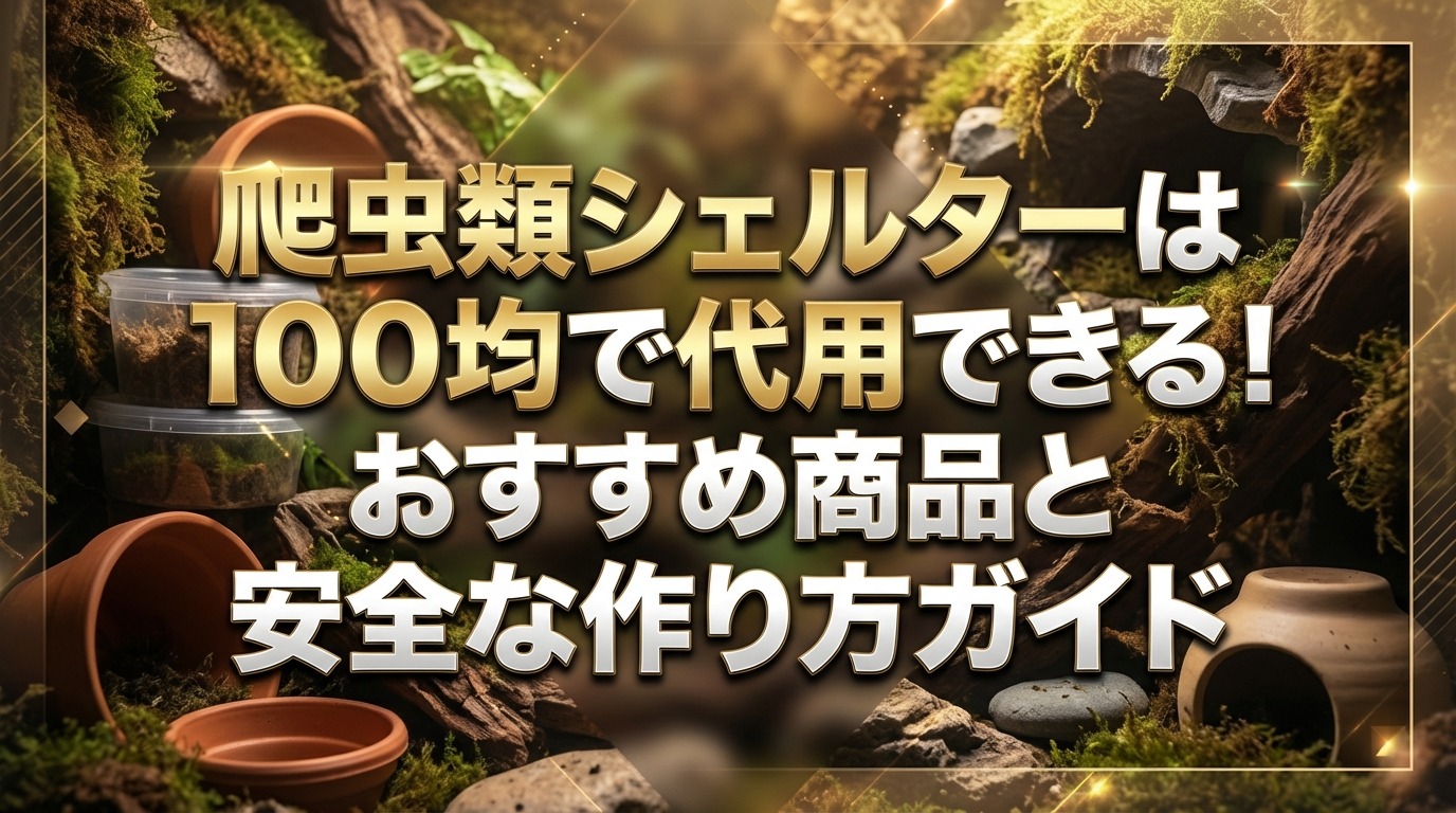 爬虫類シェルターは100均で代用できる!おすすめ商品と安全な作り方ガイド