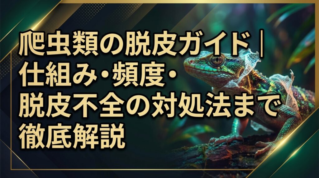 爬虫類の脱皮ガイド｜仕組み・頻度・脱皮不全の対処法まで徹底解説