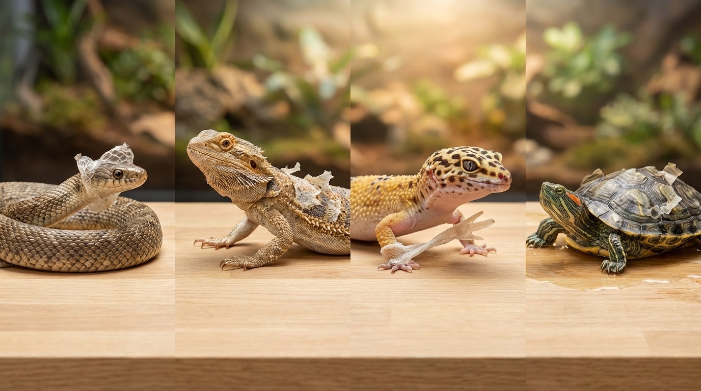 【種類別】ヘビ・トカゲ・ヤモリ・カメの脱皮パターン