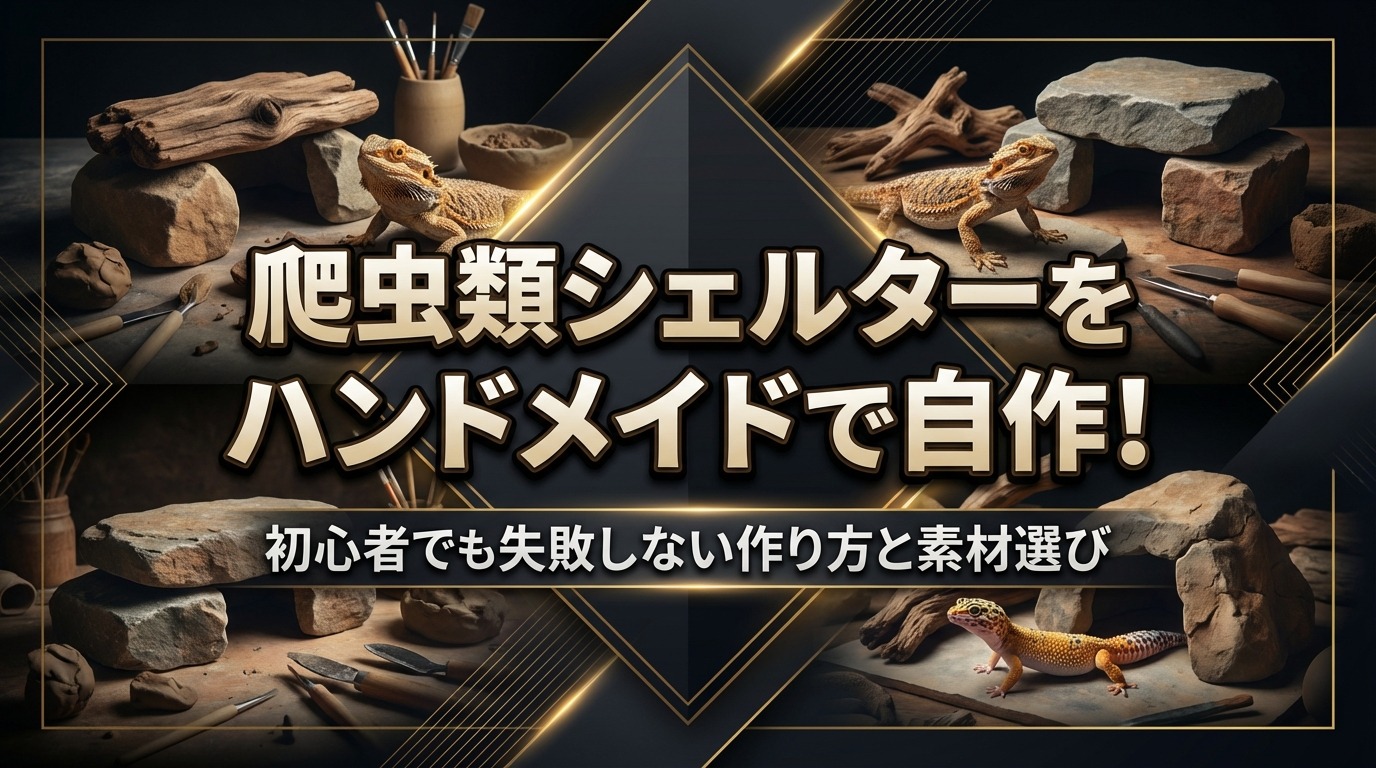 爬虫類シェルターをハンドメイドで自作!初心者でも失敗しない作り方と素材選び