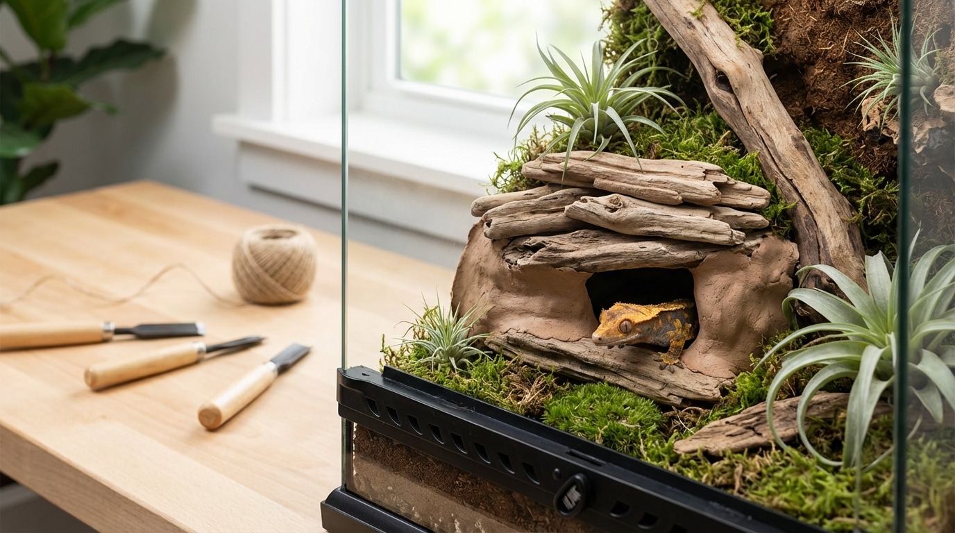 爬虫類シェルターを自作するメリット3つ|ハンドメイドが選ばれる理由