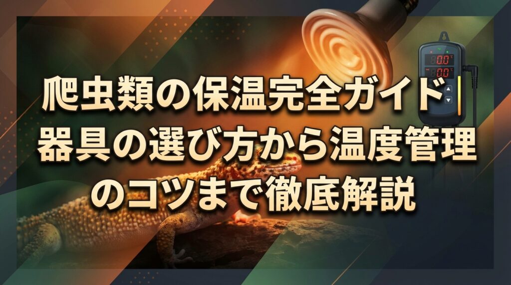 爬虫類の保温完全ガイド｜器具の選び方から温度管理のコツまで徹底解説