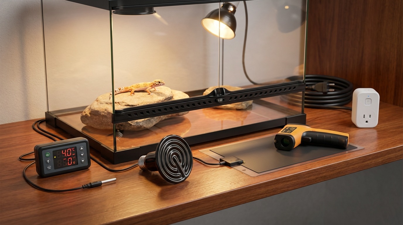 爬虫類の温度管理に必要な器具と選び方