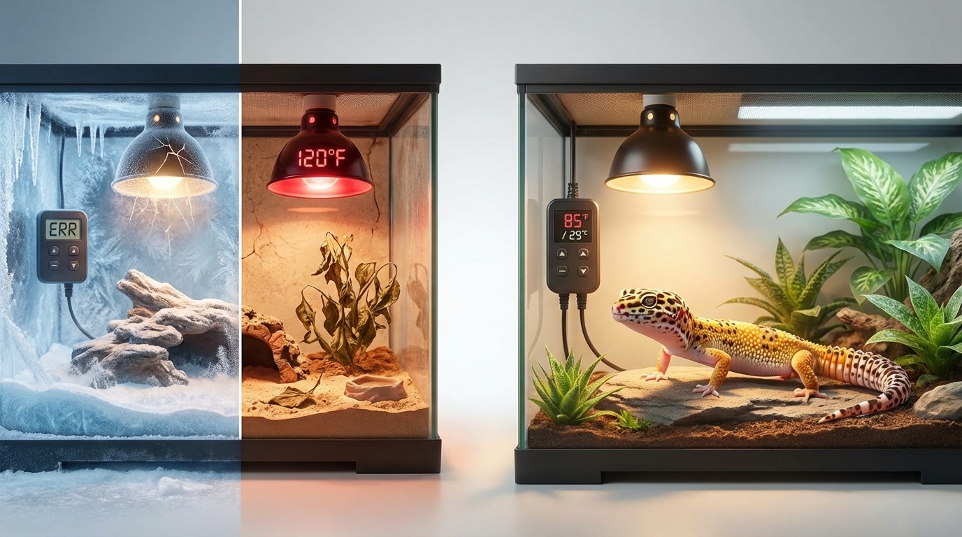 爬虫類の温度管理でよくある失敗と対処法