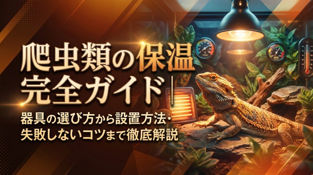 爬虫類の保温完全ガイド｜器具の選び方から設置方法・失敗しないコツまで徹底解説
