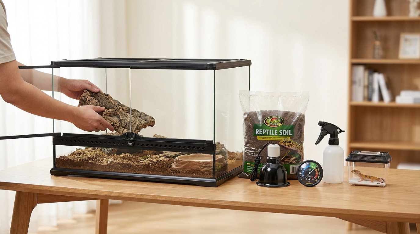 爬虫類飼育セット購入後のセットアップ手順5ステップ